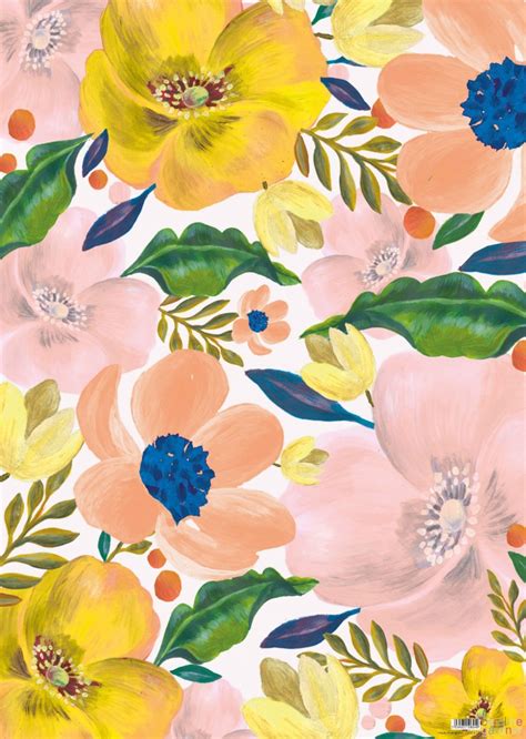 designer floral wrapping paper.